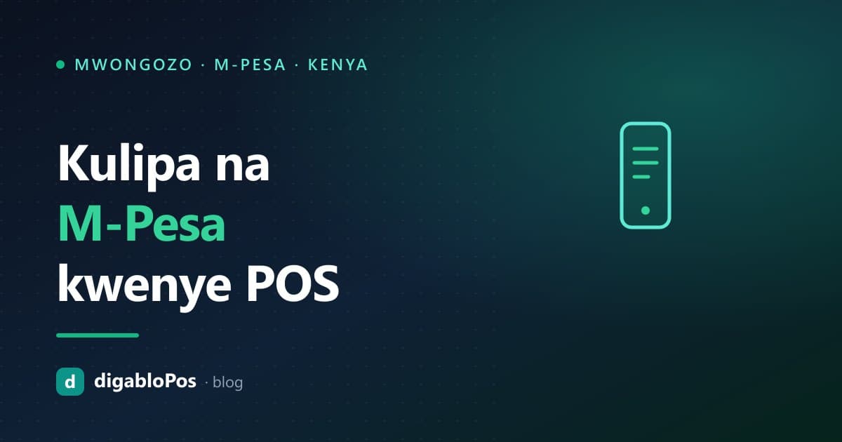 Mchoro: kulipa na M-Pesa na kuunganisha na POS