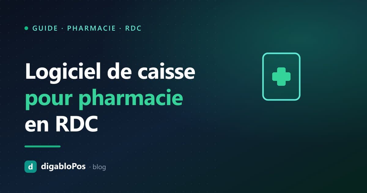 Illustration : logiciel de caisse pour pharmacie en RDC